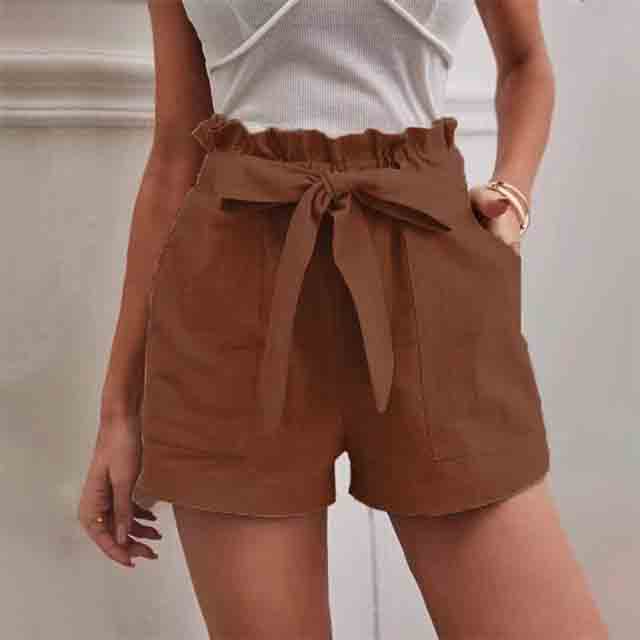 【Cotton And Linen】Casual Solid Colour Shorts