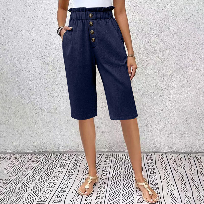 【Cotton And Linen】Solid Colour Casual Pants