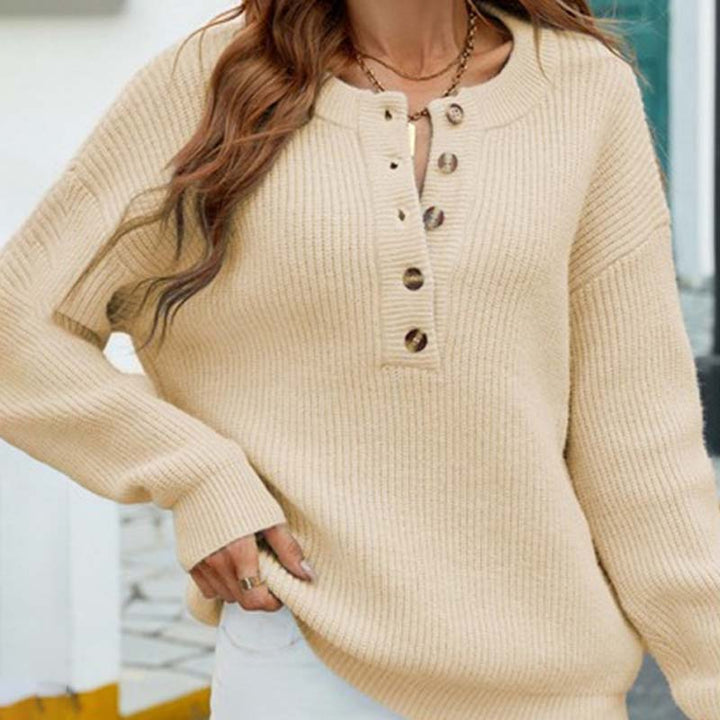 Casual Solid Colour Knit Sweater