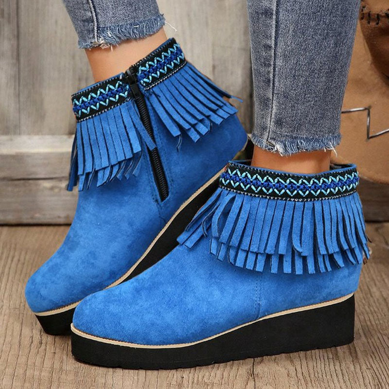 Vintage Fringed Boots