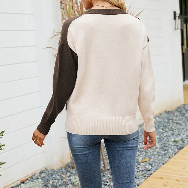 Casual Striped Knit Sweater