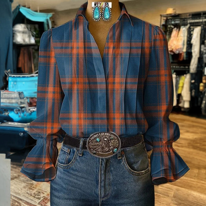 Vintage Plaid Blouse