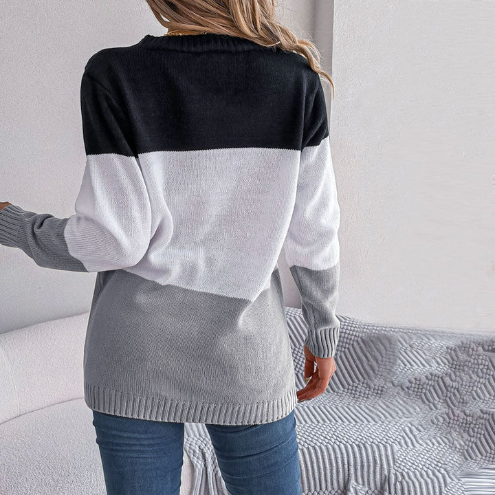 Casual Colour Block Cardigan