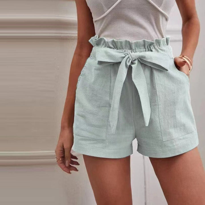 【Cotton And Linen】Casual Solid Colour Shorts