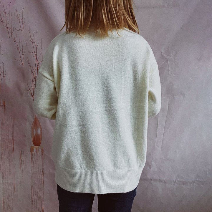 Casual Solid Colour Knit Sweater