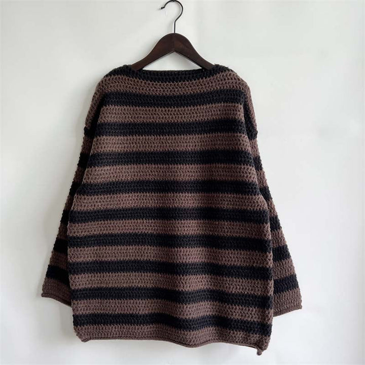 Casual Striped Knit Sweater