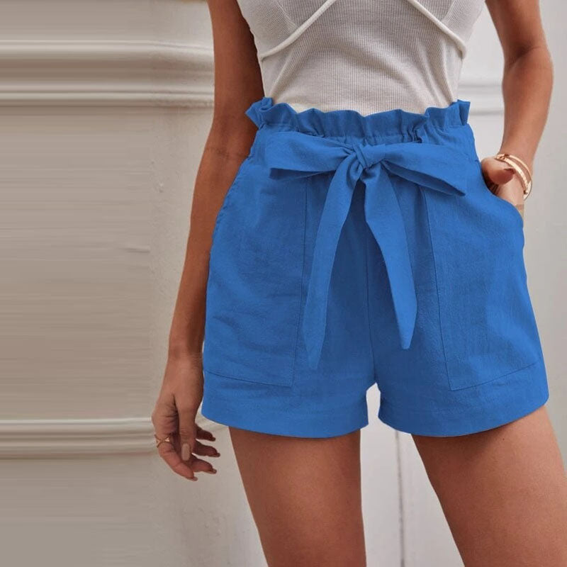 【Cotton And Linen】Casual Solid Colour Shorts