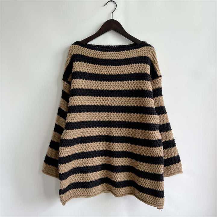 Casual Striped Knit Sweater