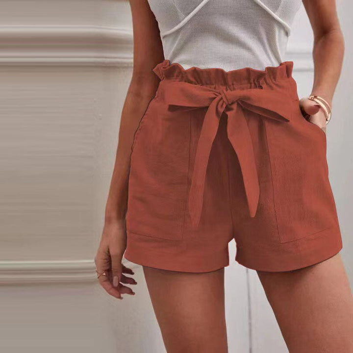 【Cotton And Linen】Casual Solid Colour Shorts