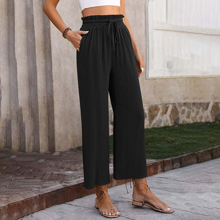 【Cotton And Linen】Solid Colour Casual Trousers