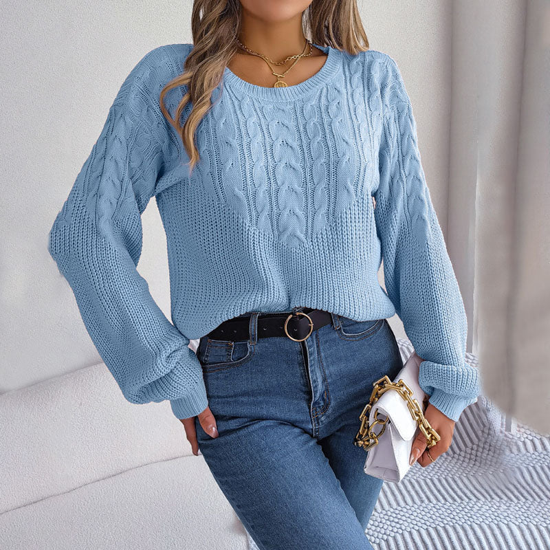 Casual Cable Knit Sweater