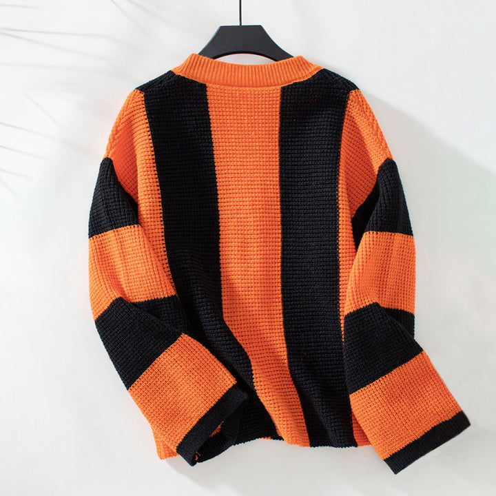 Casual Striped Knitted Cardigan
