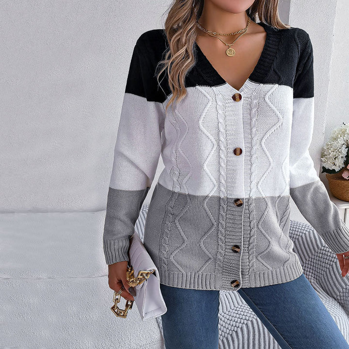 Casual Colour Block Cardigan