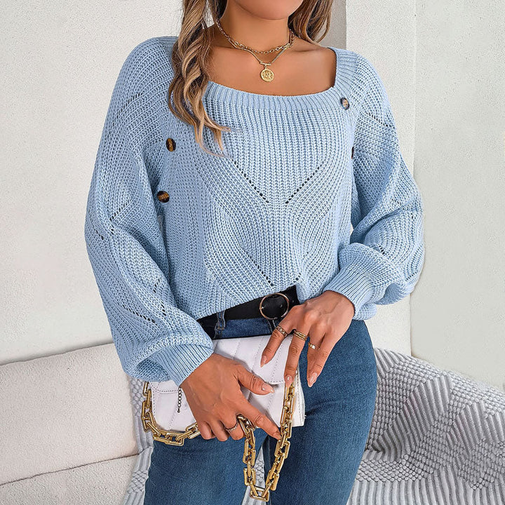 Casual Solid Colour Knit Sweater