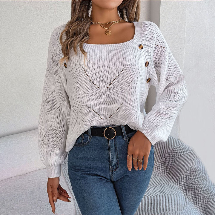 Casual Solid Colour Knit Sweater