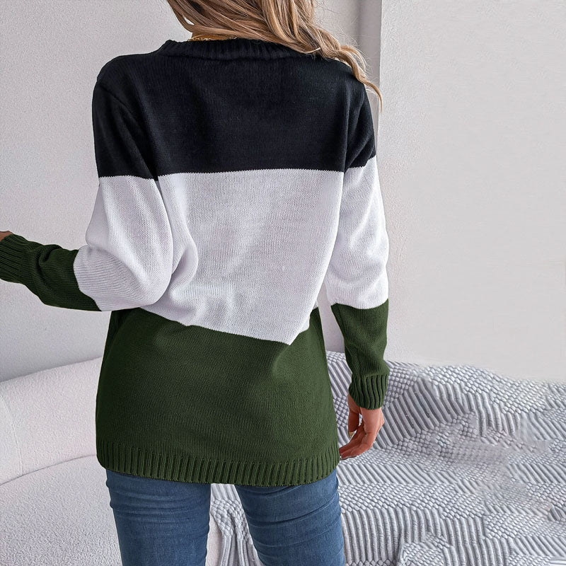 Casual Colour Block Cardigan