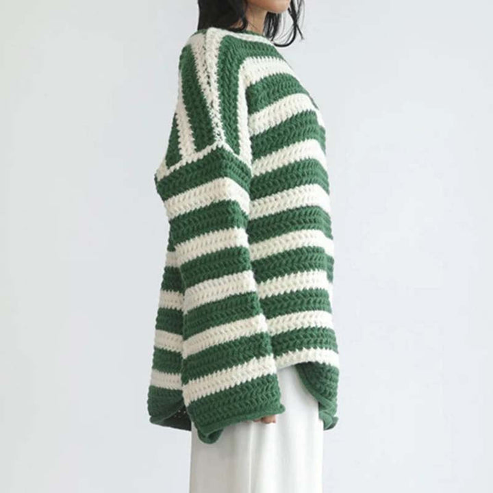 Casual Striped Knit Sweater