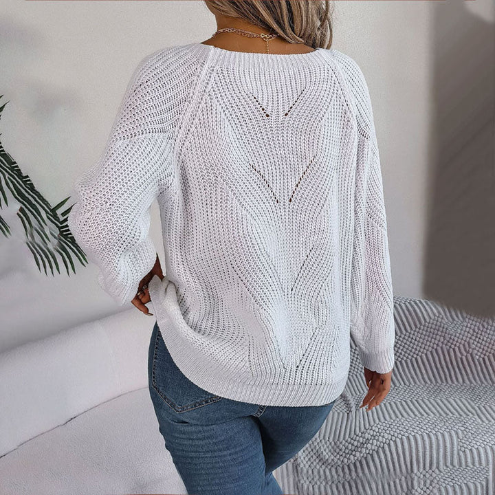 Casual Solid Colour Knit Sweater
