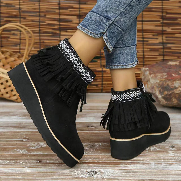 Vintage Fringed Boots