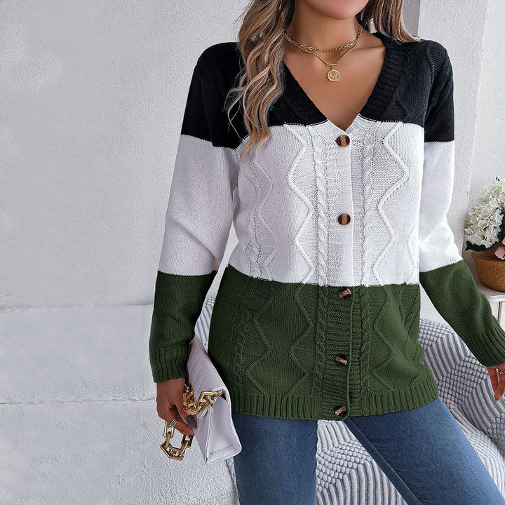 Casual Colour Block Cardigan