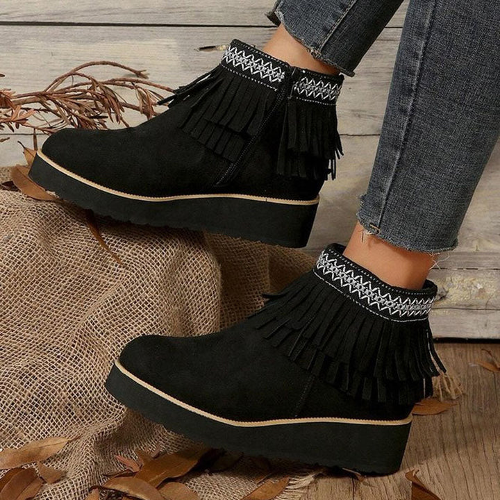 Vintage Fringed Boots