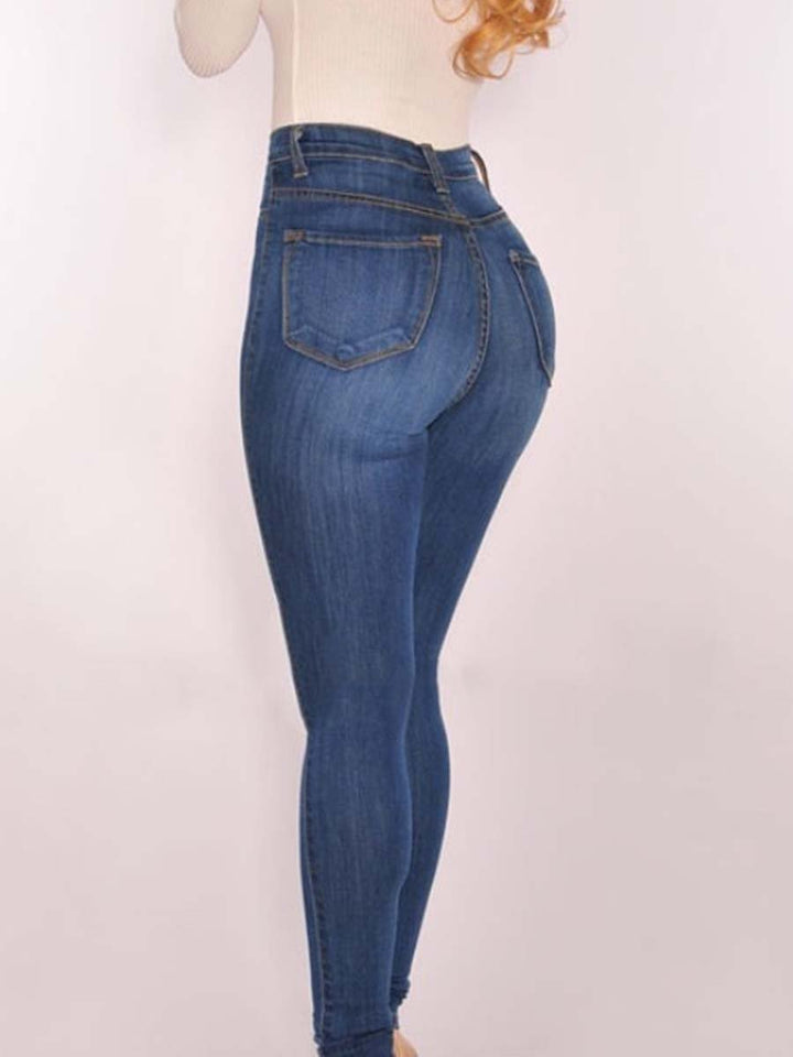 Women's High Waist Stretch Slim Jeans