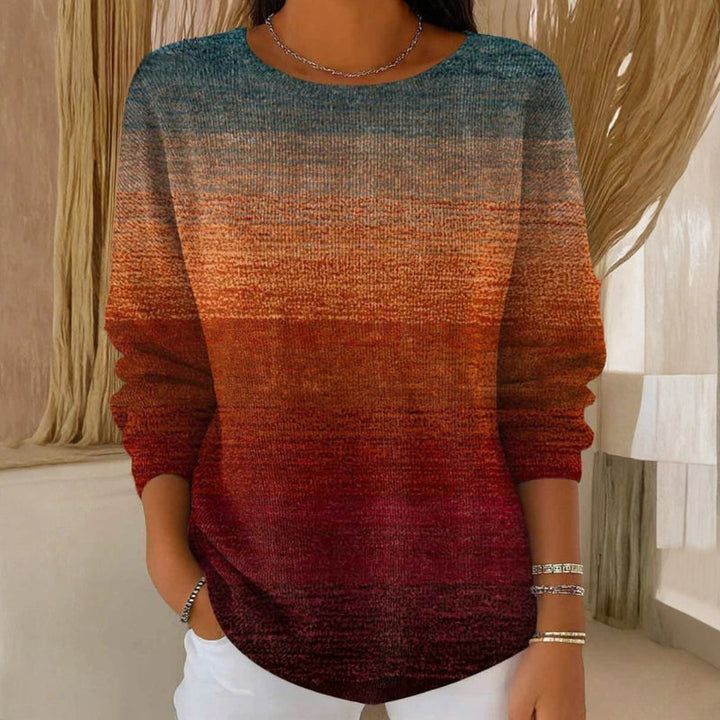 Long Sleeve Vintage Gradient Shirt