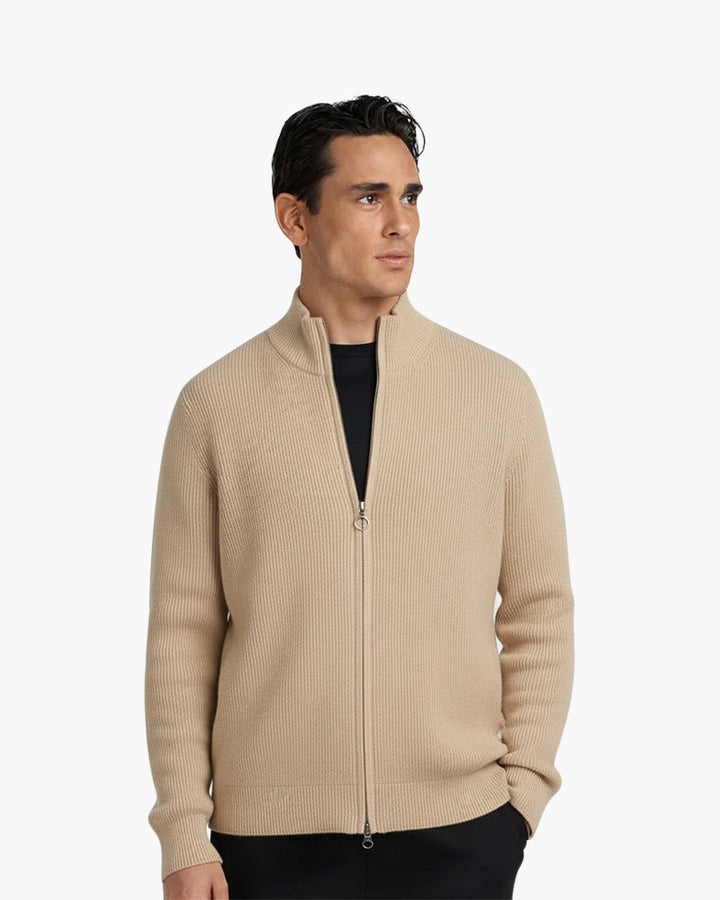 ZURICH Wool Zipped Cardigan
