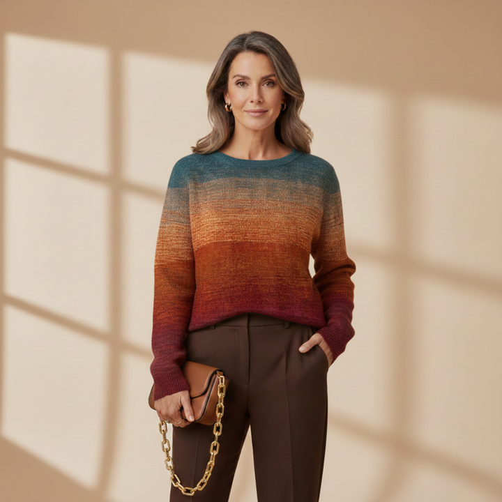 Long Sleeve Vintage Gradient Shirt