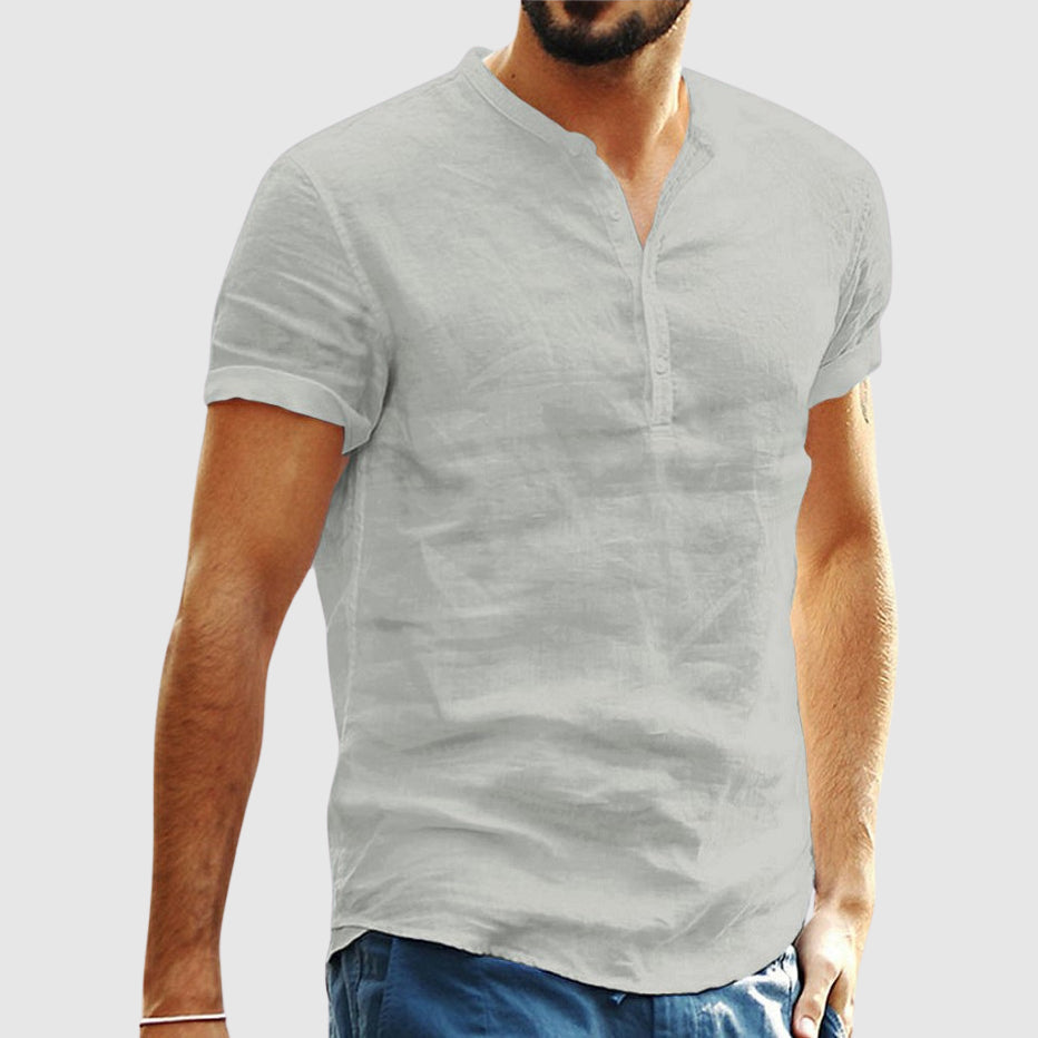 Lorenzo Vitali Linen V-Neck Shirt