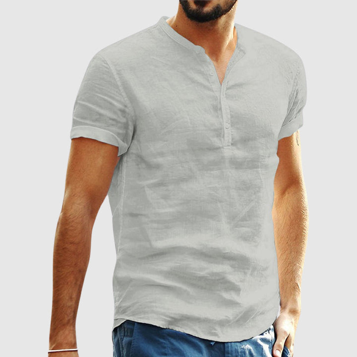 Lorenzo Vitali Linen V-Neck Shirt