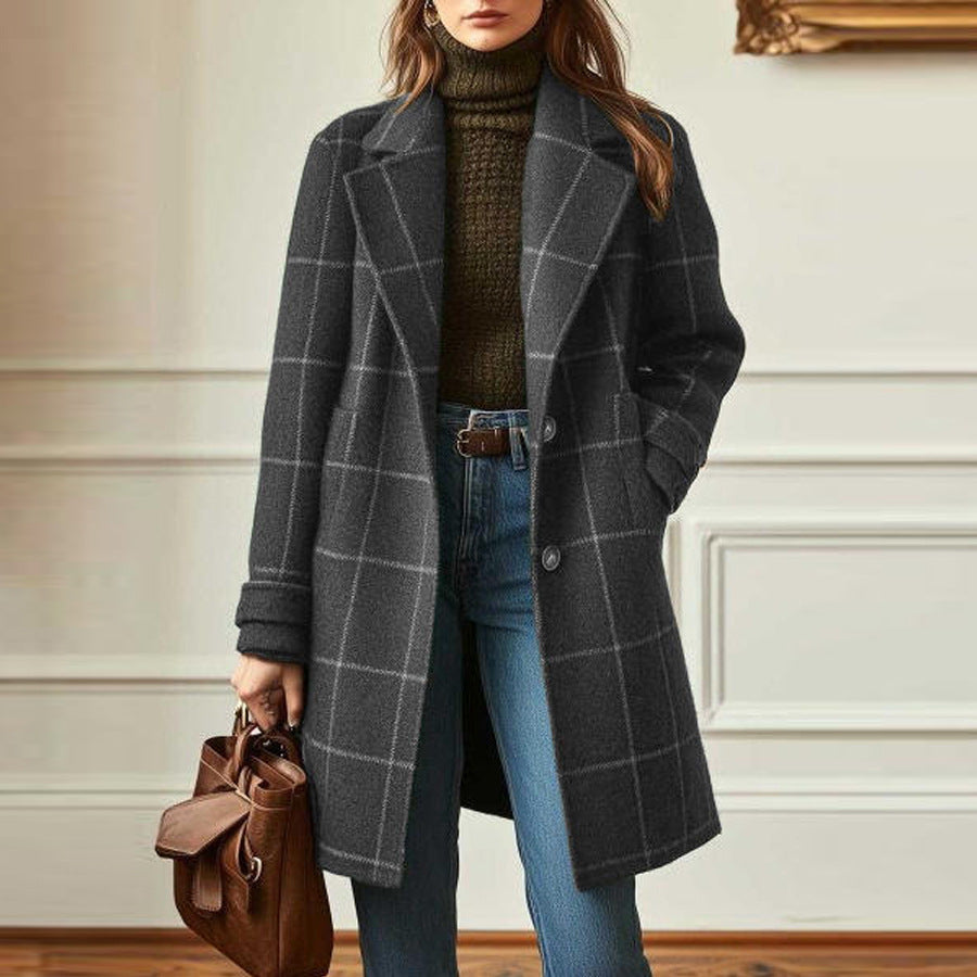 Emily – Classic Checked Coat