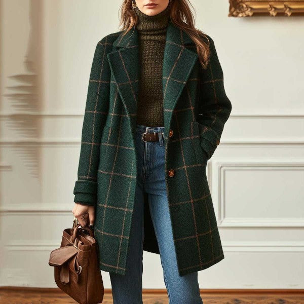 Emily – Classic Checked Coat