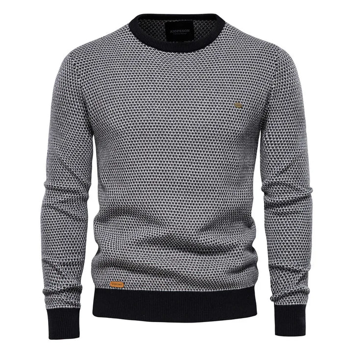 Hayden | Men's sweater with checkered pattern