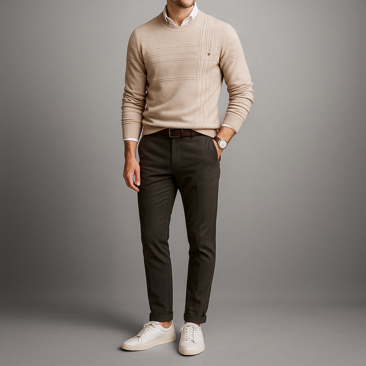 Thierry | Grid-Knit Cotton Sweater