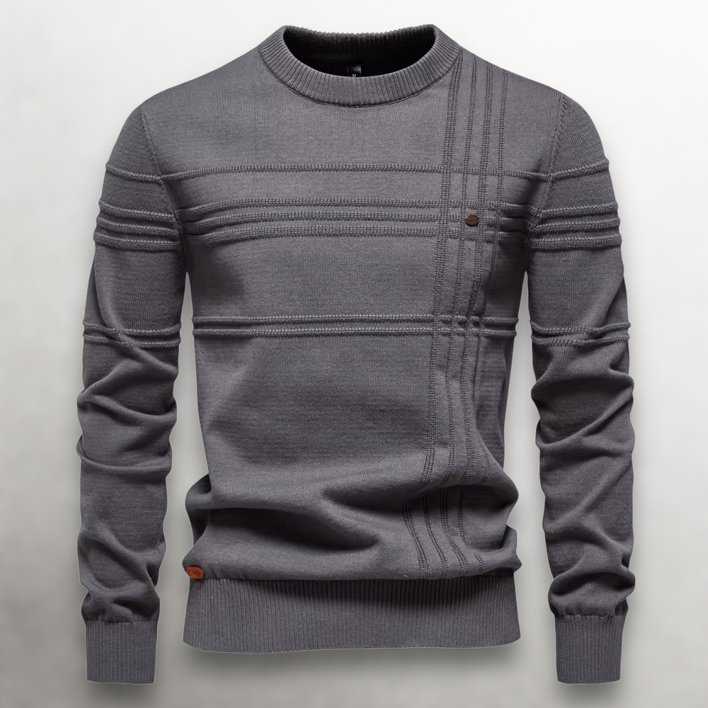 Thierry | Grid-Knit Cotton Sweater