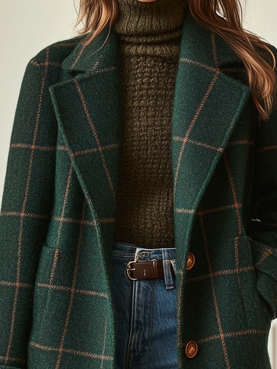 Emily – Classic Checked Coat